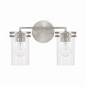 Two Light Vanity from the Fuller Collection in Brushed Nickel Finish by Capital Lighting