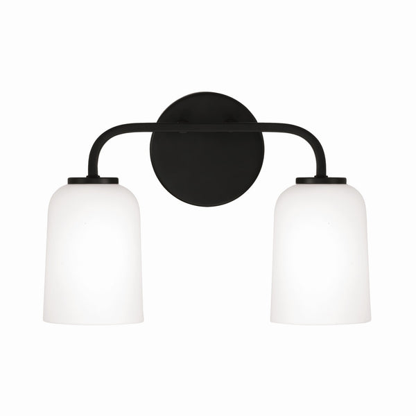 Two Light Vanity from the Lawson Collection in Matte Black Finish by Capital Lighting