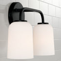 Two Light Vanity from the Lawson Collection in Matte Black Finish by Capital Lighting