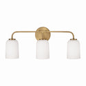 Three Light Vanity from the Lawson Collection in Aged Brass Finish by Capital Lighting