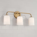 Three Light Vanity from the Lawson Collection in Aged Brass Finish by Capital Lighting