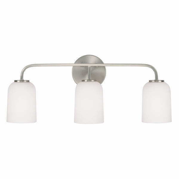 Three Light Vanity from the Lawson Collection in Brushed Nickel Finish by Capital Lighting