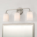 Three Light Vanity from the Lawson Collection in Brushed Nickel Finish by Capital Lighting