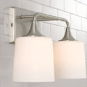 Two Light Vanity from the Presley Collection in Brushed Nickel Finish by Capital Lighting