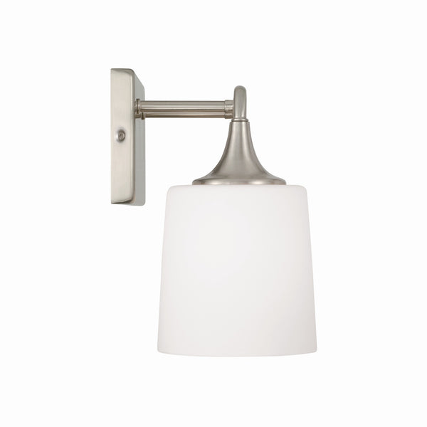 Three Light Vanity from the Presley Collection in Brushed Nickel Finish by Capital Lighting