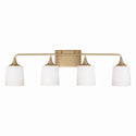 Four Light Vanity from the Presley Collection in Aged Brass Finish by Capital Lighting