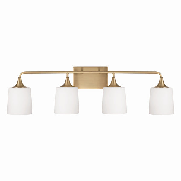 Four Light Vanity from the Presley Collection in Aged Brass Finish by Capital Lighting