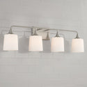 Four Light Vanity from the Presley Collection in Brushed Nickel Finish by Capital Lighting