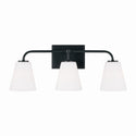 Three Light Vanity from the Brody Collection in Matte Black Finish by Capital Lighting