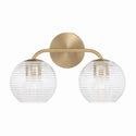 Two Light Vanity from the Dolan Collection in Matte Brass Finish by Capital Lighting