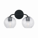 Two Light Vanity from the Dolan Collection in Matte Black Finish by Capital Lighting