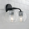 Two Light Vanity from the Dolan Collection in Matte Black Finish by Capital Lighting