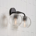 Two Light Vanity from the Dolan Collection in Matte Black Finish by Capital Lighting