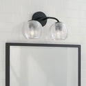 Two Light Vanity from the Dolan Collection in Matte Black Finish by Capital Lighting