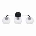 Three Light Vanity from the Dolan Collection in Matte Black Finish by Capital Lighting