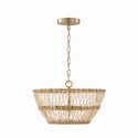 Three Light Semi-Flush Mount from the Wren Collection in Matte Brass Finish by Capital Lighting