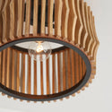 One Light Semi-Flush Mount from the Archer Collection in Light Wood and Matte Black Finish by Capital Lighting