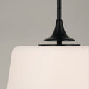 One Light Semi-Flush Mount from the Presley Collection in Matte Black Finish by Capital Lighting