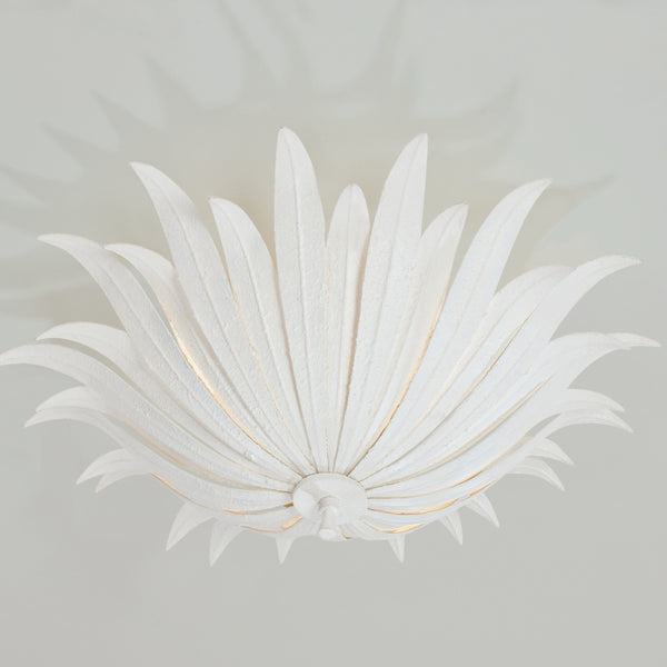 Three Light Semi-Flush Mount from the Eden Collection in Textured White Finish by Capital Lighting