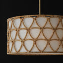 Four Light Pendant from the Tulum Collection in Matte Brass Finish by Capital Lighting