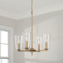 Four Light Pendant from the Portman Collection in Aged Brass Finish by Capital Lighting