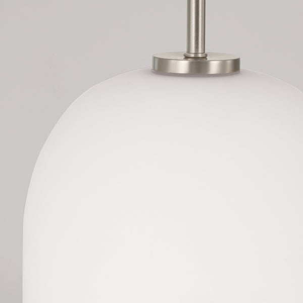 One Light Pendant from the Lawson Collection in Brushed Nickel Finish by Capital Lighting