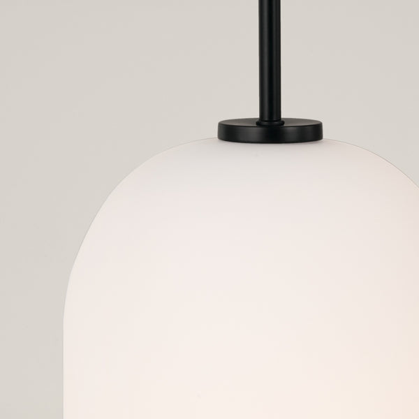 One Light Pendant from the Lawson Collection in Matte Black Finish by Capital Lighting