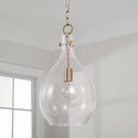 One Light Pendant from the Brentwood Collection in Aged Brass Finish by Capital Lighting