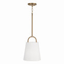 One Light Pendant from the Brody Collection in Aged Brass Finish by Capital Lighting