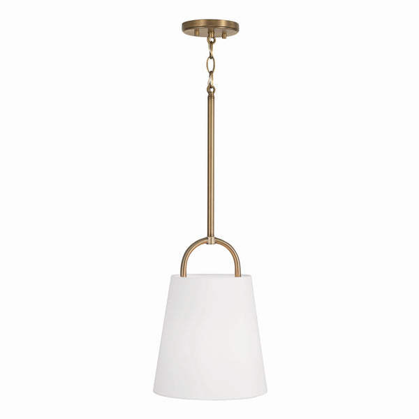 One Light Pendant from the Brody Collection in Aged Brass Finish by Capital Lighting