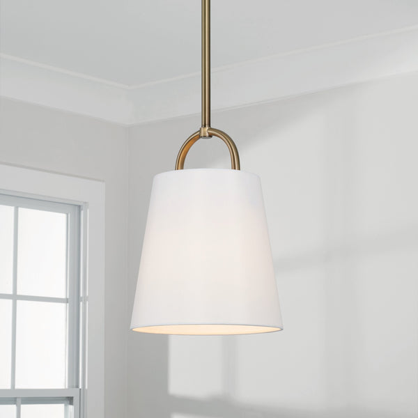 One Light Pendant from the Brody Collection in Aged Brass Finish by Capital Lighting