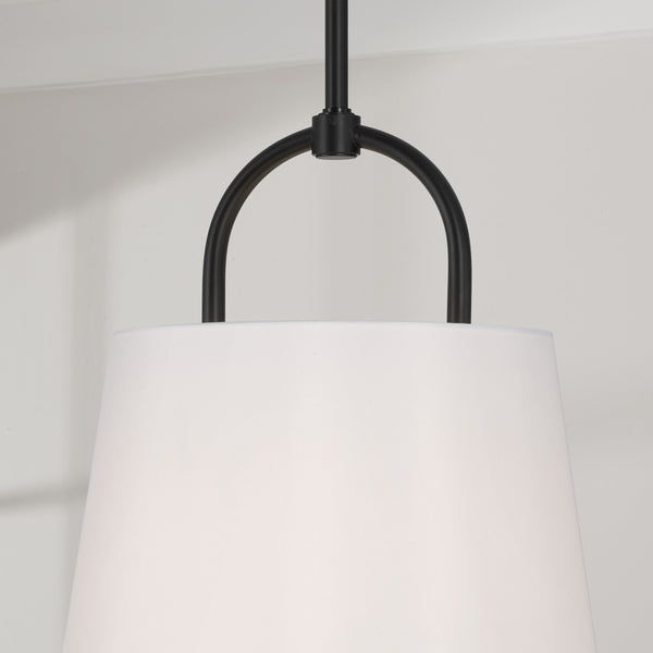One Light Pendant from the Brody Collection in Matte Black Finish by Capital Lighting