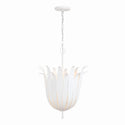 Four Light Pendant from the Eden Collection in Textured White Finish by Capital Lighting