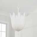Four Light Pendant from the Eden Collection in Textured White Finish by Capital Lighting