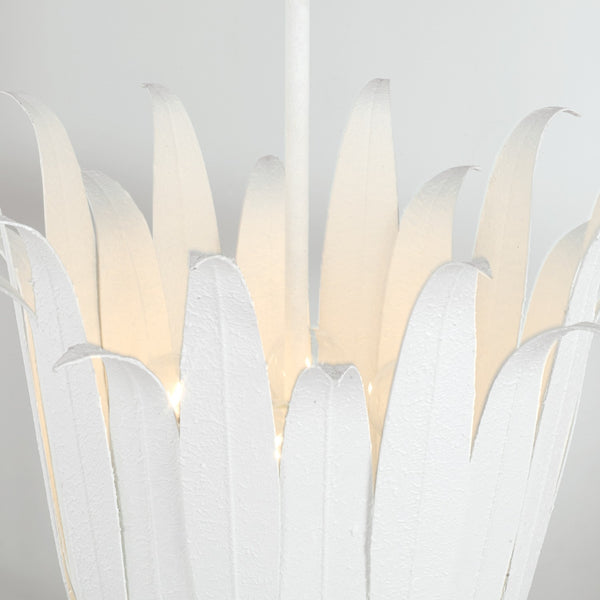Four Light Pendant from the Eden Collection in Textured White Finish by Capital Lighting