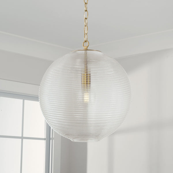 One Light Pendant from the Dolan Collection in Matte Brass Finish by Capital Lighting