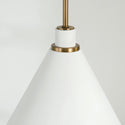 One Light Pendant from the Bradley Collection in Aged Brass and White Finish by Capital Lighting