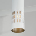 One Light Pendant from the Dash Collection in Aged Brass and White Finish by Capital Lighting
