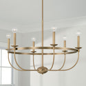 Six Light Chandelier from the Rylann Collection in Aged Brass Finish by Capital Lighting