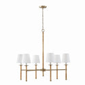 Six Light Chandelier from the Tulum Collection in Matte Brass Finish by Capital Lighting