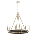 Six Light Chandelier from the Finn Collection in Black Stain and Matte Brass Finish by Capital Lighting