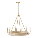 Six Light Chandelier from the Finn Collection in White Wash and Matte Brass Finish by Capital Lighting
