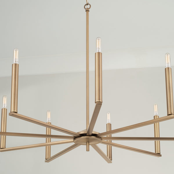 Nine Light Chandelier from the Portman Collection in Aged Brass Finish by Capital Lighting