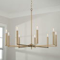 Nine Light Chandelier from the Portman Collection in Aged Brass Finish by Capital Lighting