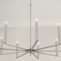 Nine Light Chandelier from the Portman Collection in Brushed Nickel Finish by Capital Lighting