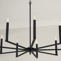 Nine Light Chandelier from the Portman Collection in Matte Black Finish by Capital Lighting
