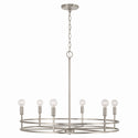 Six Light Chandelier from the Fuller Collection in Brushed Nickel Finish by Capital Lighting