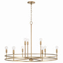 Nine Light Chandelier from the Fuller Collection in Aged Brass Finish by Capital Lighting