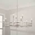 Nine Light Chandelier from the Fuller Collection in Brushed Nickel Finish by Capital Lighting