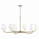 Six Light Chandelier from the Brody Collection in Aged Brass Finish by Capital Lighting